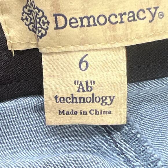 Democracy Womens Ab Technology Medium Wash Denim Raw Hem Skinny Jeans Size 6‎ - Picture 7 of 13